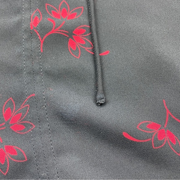 LOFT Women's Size Large Cold Shoulder Blue Floral Long Sleeve V-Neck Blouse - Picture 9 of 14